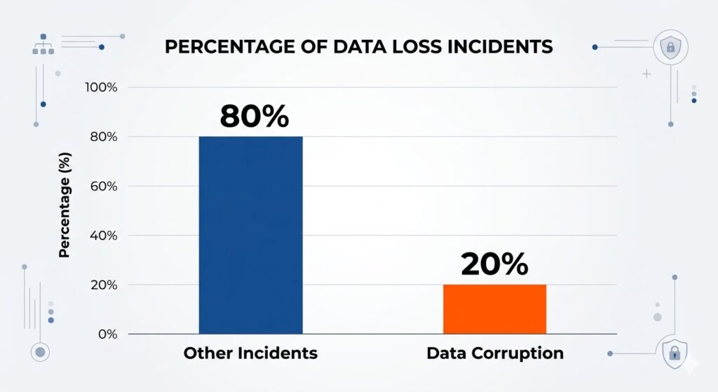 A table comparing basic data backup features with a full recovery-ready system.