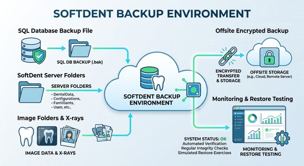 SoftDent backup environment